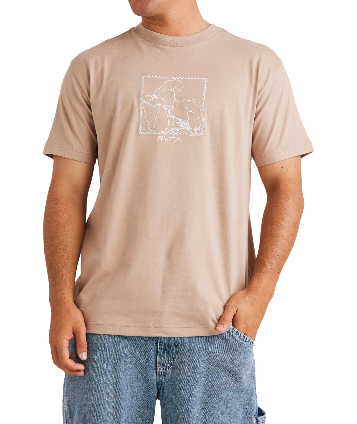 RVCA Bad Cat Tee - Warm Taupe