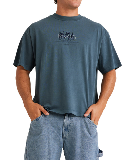 RVCA Drip Tee - Petrol Blue