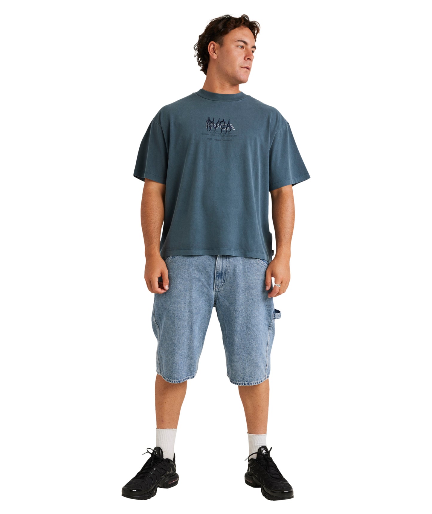 RVCA Drip Tee - Petrol Blue