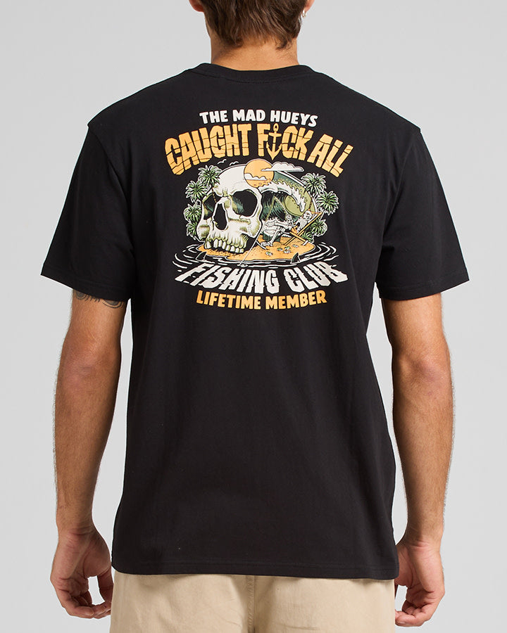 The Mad Hueys Caught Fk All Tee - Black