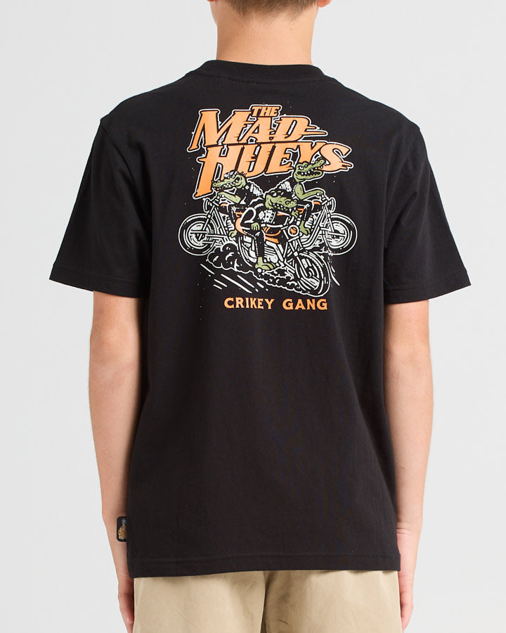 The Mad Hueys Crikey Gang Youth Tee - Black