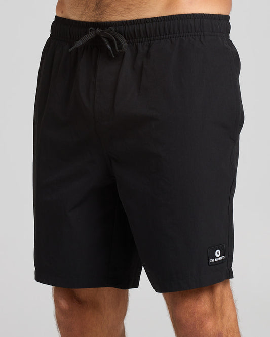 The Mad Hueys Freestyle 18" Swim Volley Short -  Black