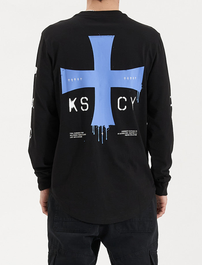 Kiss Chacey Horizon Heavy Dual Curved LS Tee - Jet Black