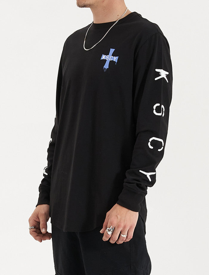 Kiss Chacey Horizon Heavy Dual Curved LS Tee - Jet Black