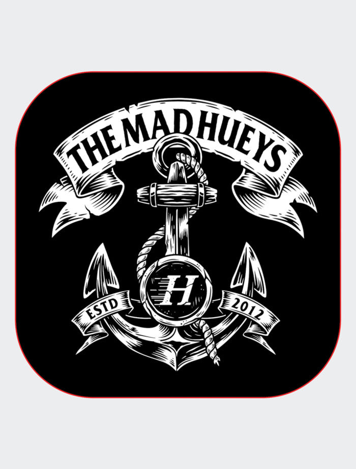 The Mad Hueys, Hueys Anchor Sticker - Black