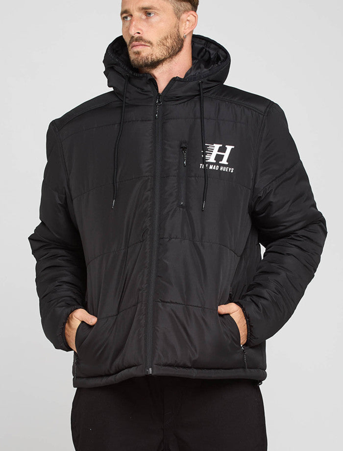 The Mad Hueys Hurricane Puffer Jacket - Black