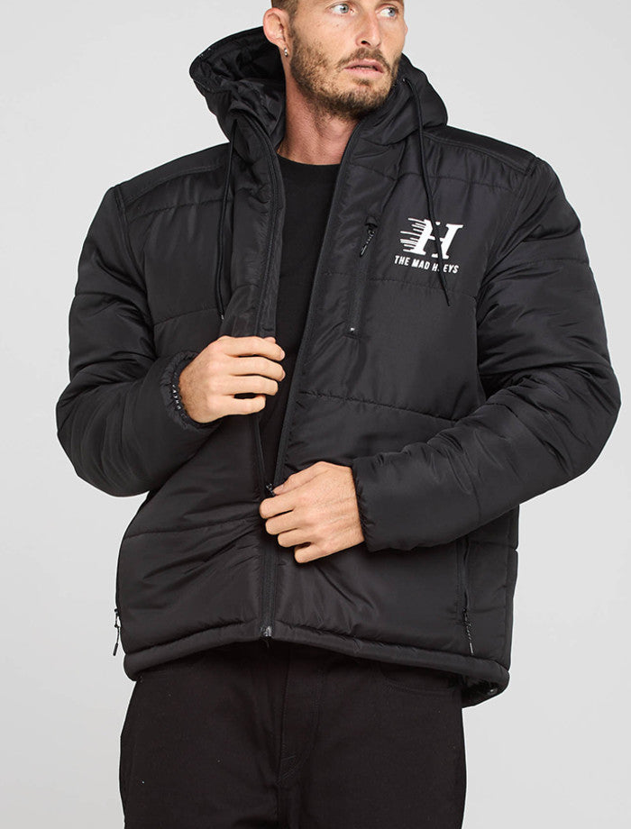 The Mad Hueys Hurricane Puffer Jacket - Black