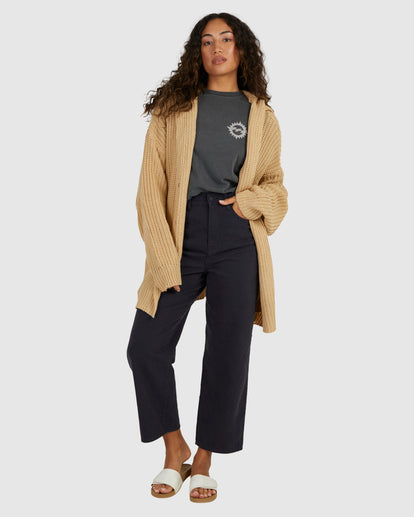 Billabong Encase Me Cardigan - Dark Almond