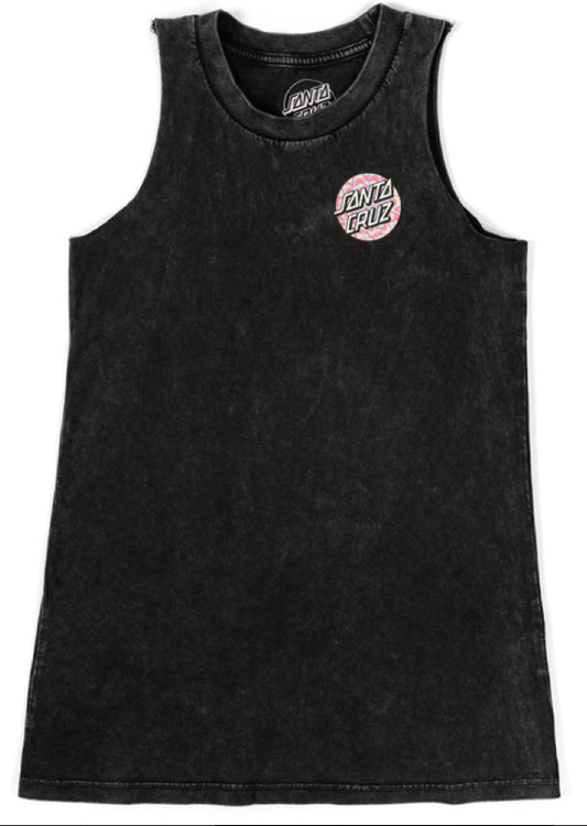 Santa Cruz Girls Kaleidohand Muscle Dress - Acid Black