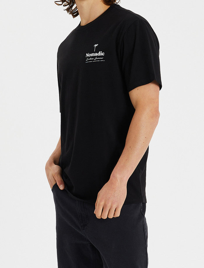 Nomadic Paradise Innovator Relaxed Tee - Anthracite Black