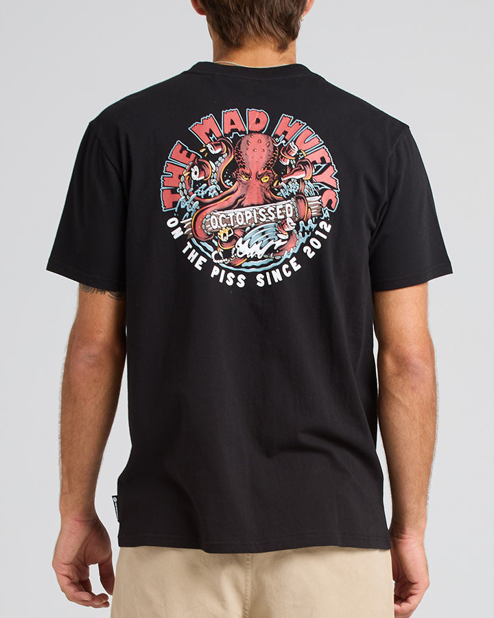 The Mad Hueys Octopissed Tee - Black