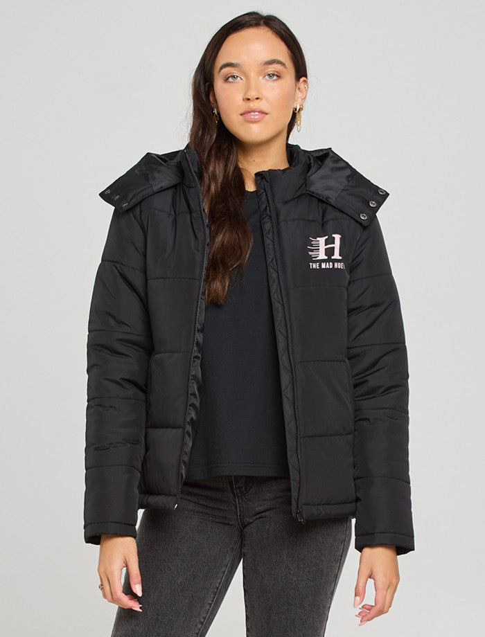 The Mad Hueys Speeding Hueys Puffer Jacket - Black