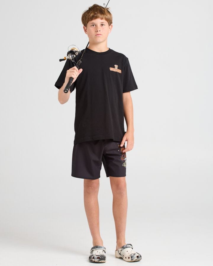 The Mad Hueys The Kraken Captain Youth Tee - Black