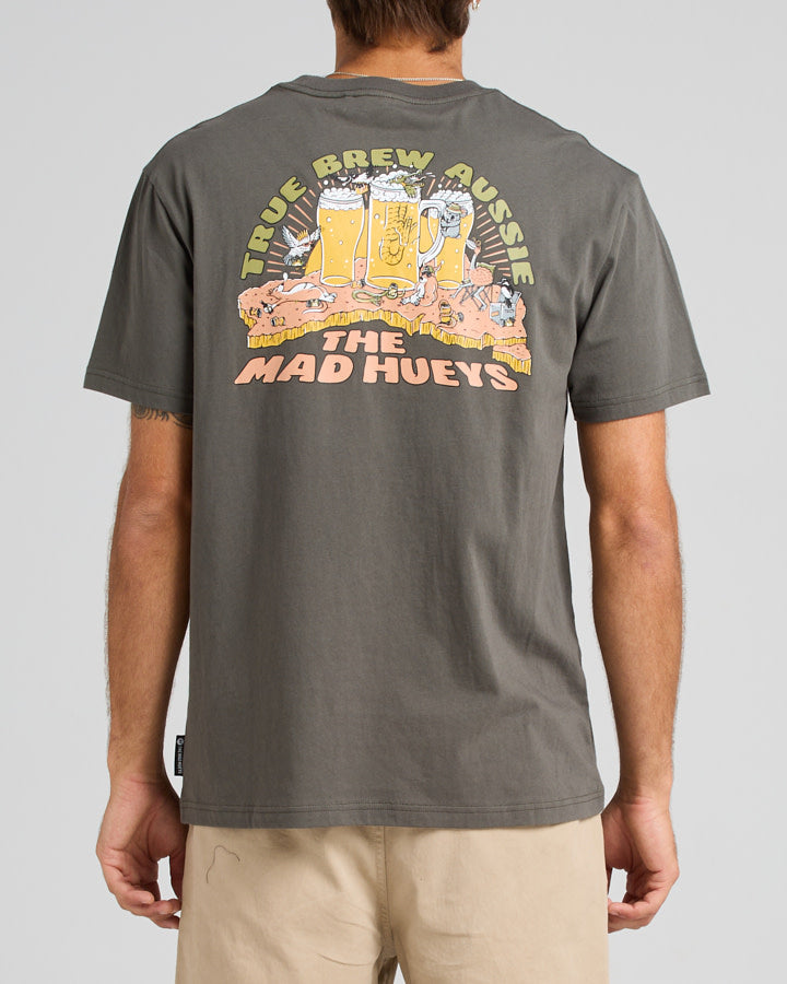 The Mad Hueys True Brew Tee - Charcoal