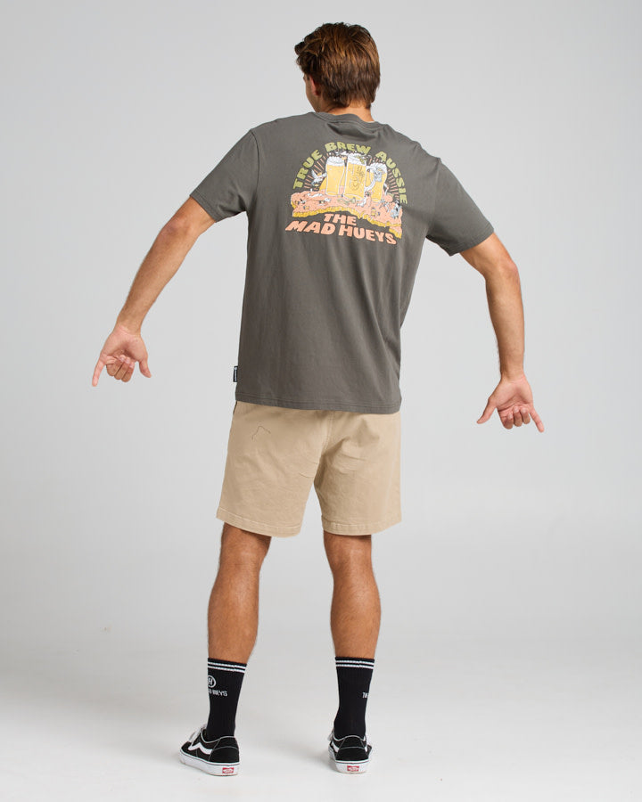 The Mad Hueys True Brew Tee - Charcoal