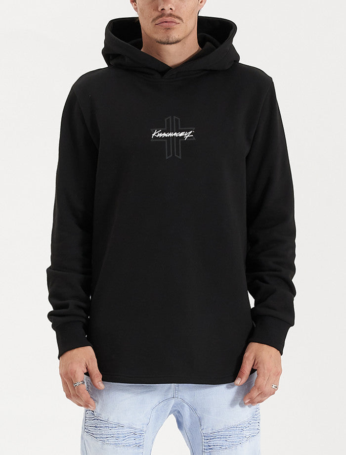 Kiss Chacey Zenth Heavy Hooded Dual Curved Sweater - Jet Black