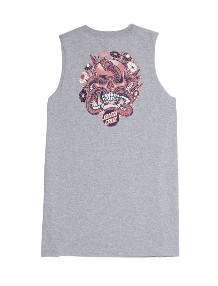 Santa Cruz Botanic Skull Dress - Grey Marle