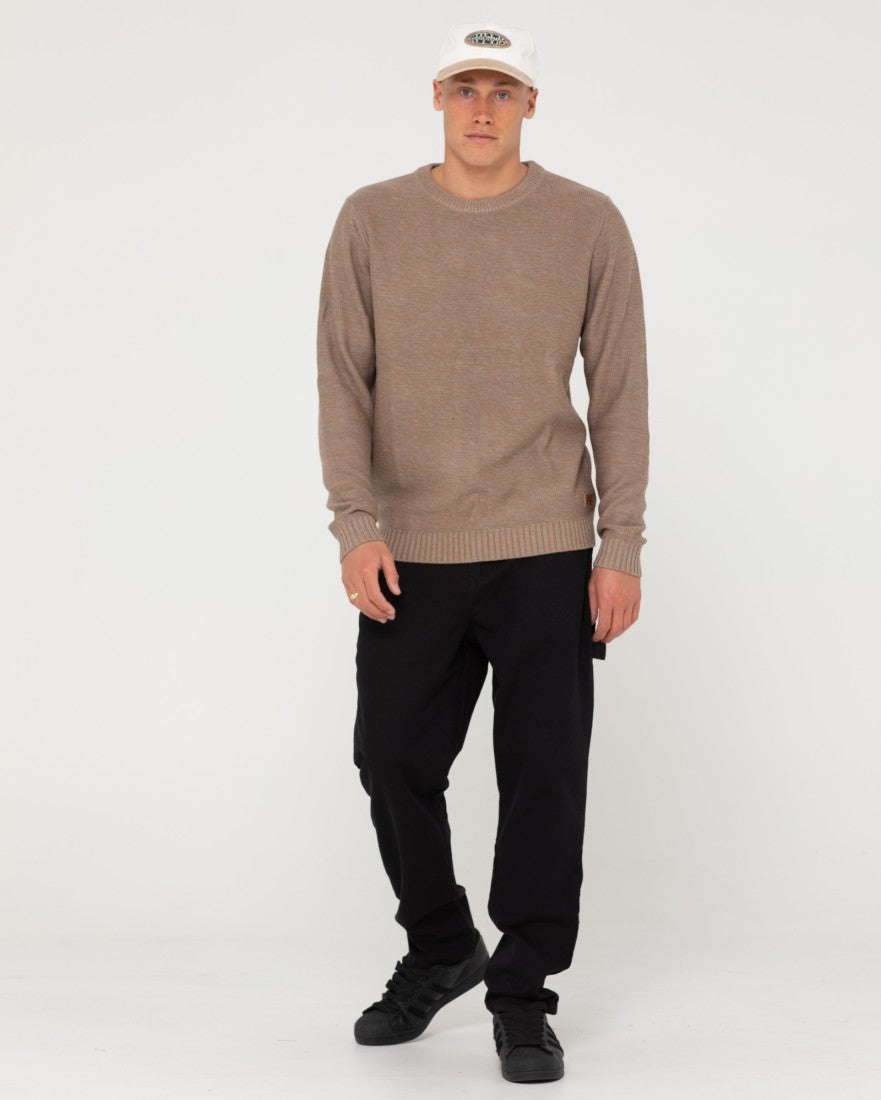 Rusty Skyliner Crew Neck Knit - Vintage Khaki