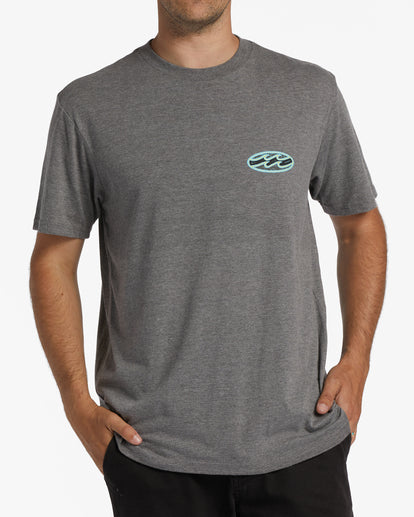 Billabong Crayon Wave Tee - Grey Heather