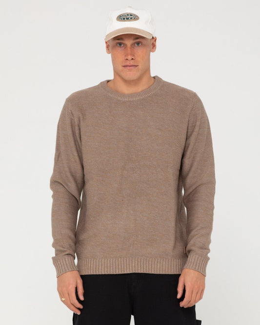 Rusty Skyliner Crew Neck Knit - Vintage Khaki