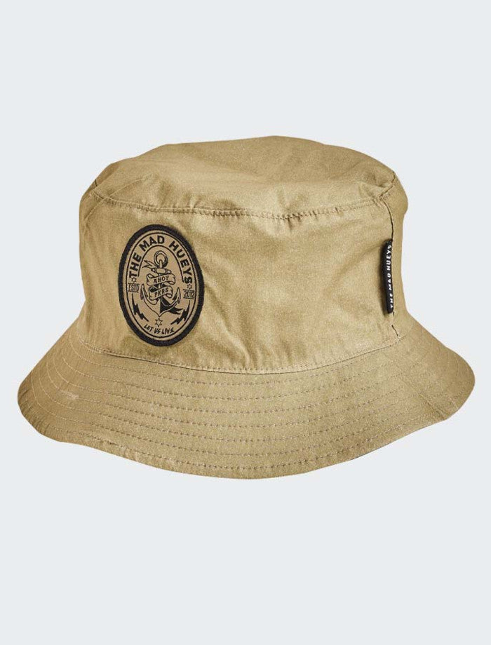 Mad Hueys Let Us Live !! Reversable Bucket Hat - Dusty Green