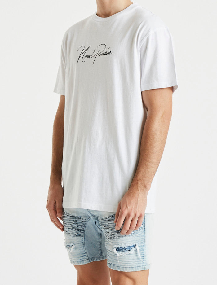 Nena and Pasadena Lights Relaxed Tee - White