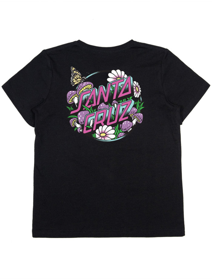 Santa Cruz Mushroom Monarch Dot Tee - Black