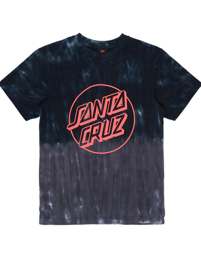 Santa Cruz Opus Dot Drip Tee - Black Tie Dye