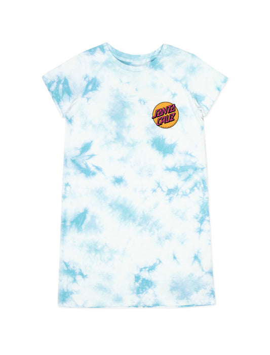 Santa Cruz Other Dot Pop Chest Dress - Aqua Tie Dye