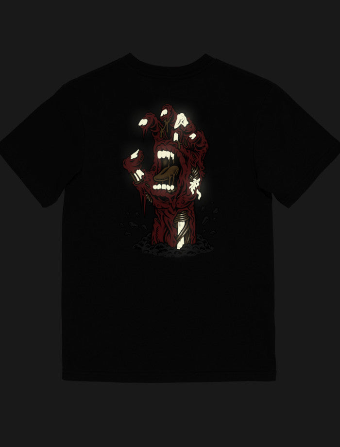 Santa Cruz Walking Hand tee - Black Glow In The Dark